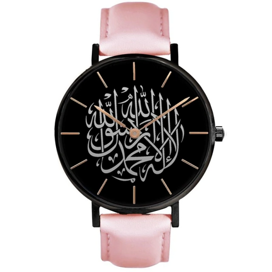 MEDINE - Montre Chiffre Arabe Rose/Noire