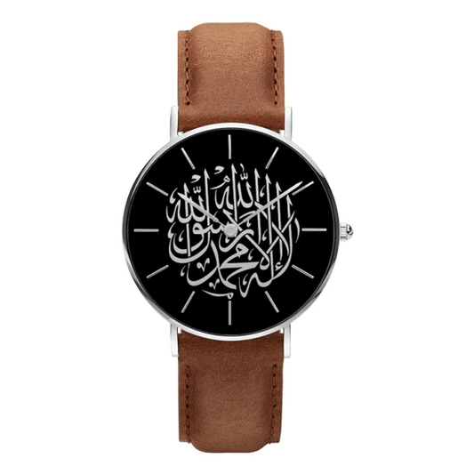 MEDINE - Montre Chiffre Arabe Marron/Argent