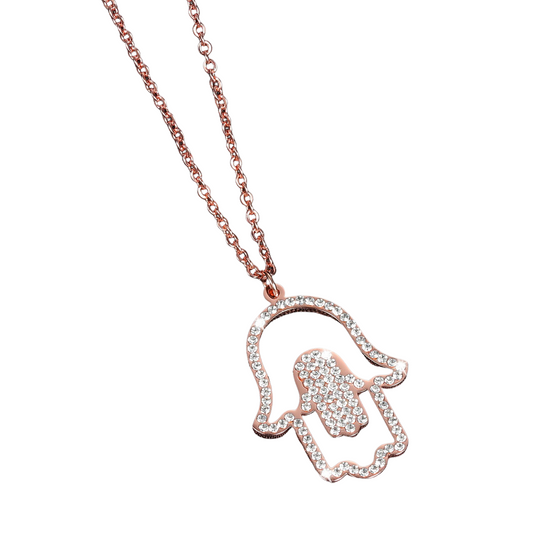 Collier Main de Fatma avec Strass