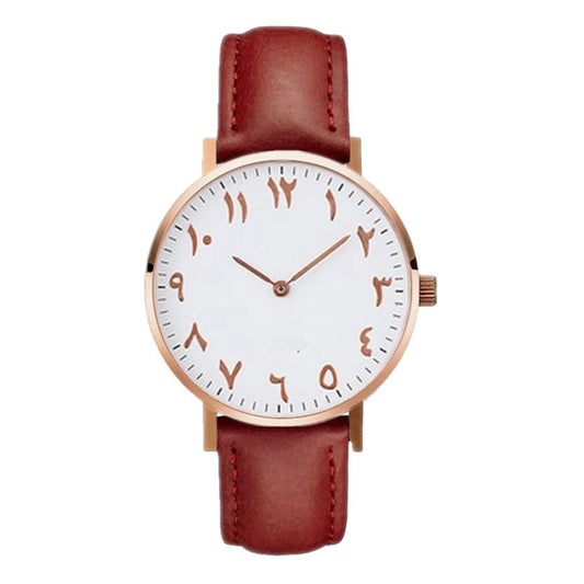 ORIGINE - Montre Chiffre Arabe Blanc/Rouge